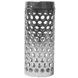 Threaded Long Thin Round Hole Strainers, 3 in Inlet