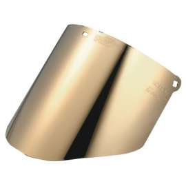 Gold-Coated Polycarbonate Dark Green Faceshield Window, 14.5" x 9"