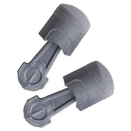 Pistonz Earplug, Polyurethane, Gray, Thumb-Grip, Uncorded