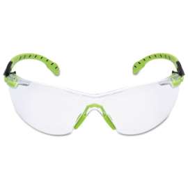 Solus 1000 Series Protective Eyewear, Clear Lens, Polycarbonate, Anti-Fog, Anti-Scratch, Green/Black Frame