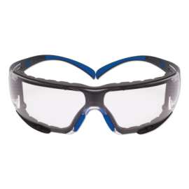 SecureFit Safety Glasses, Clear Scotchgard Anti-fog Lens, Foam Gasket, Blue/Gray