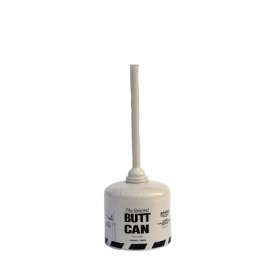 Butt Can, 5 gal, 12 in dia, 33 in H, Galvanized-steel, Beige