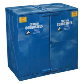 Modular Quik-Assembly Poly Cabinet, HDPE, 24 Gallon, Blue