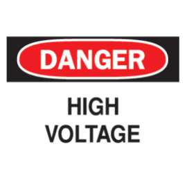 Health & Safety Signs, Danger - High Voltage, 7X10 Fiberglass