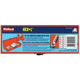 Hex-L Key Set, 14 per set, Hex Tip, Inch, Long Arm