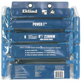 Power-T Ball-Hex Key Set, 8-Pc, Metric, 9 in Handle