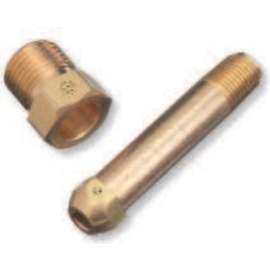 Regulator Inlet Nipples, Industrial Mixtures of Oxygen, 1/4"(NPT), 3", CGA-296