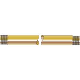 Threaded Pipe Nipples, Nipple, 3,000 PSIG, Brass Alloy 360, 1 1/2", 1/2 in (NPT)