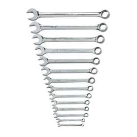 14 Pc Reg Pattern Combination Wrench Sets, 6 Point, SAE