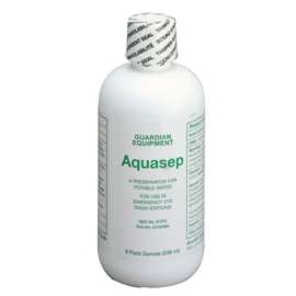 AquaGuard Gravity-Flow Eye Wash Refill, 8 oz, Bacteriostatic Additive