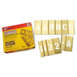 Brass Stencil Letter & Number Sets, Brass, 1 1/2 in