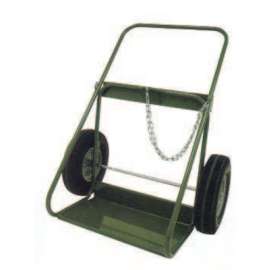 400 Series Carts, Holds 2 Cylinders, 9.5"-12.5" dia., 16 in Pneumatic Wheels