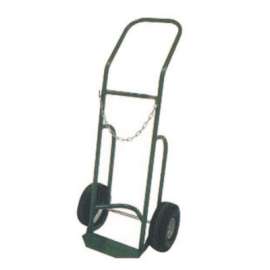 750 Series Carts, Holds 1 Cylinder, 9 1/2 in dia., Flat Free Pneumatic Wheels