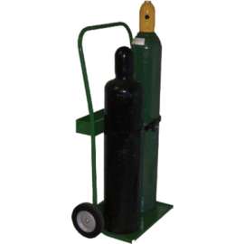 800 Series Carts, Holds 2 Cylinders, 8"-9 1/2", 8" Semi-Pneumatic Wheels