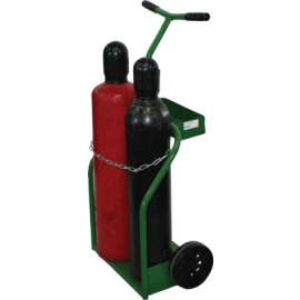 900 Series Carts, Holds 2 Cylinders, 8"-8 1/2" dia., 8 in Polyolefin Wheels