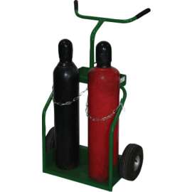 900 Series Carts, Holds 8.5"-9.5" dia. Cylinders, 10 x 4" Semi-Pneum. Wheels
