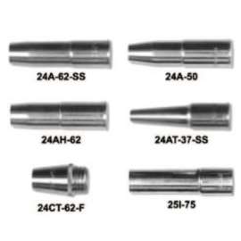 25 Series Nozzles, Coarse Thread, 1/8 in. Tip Recess, 1/2 in, For No. 5 Gun