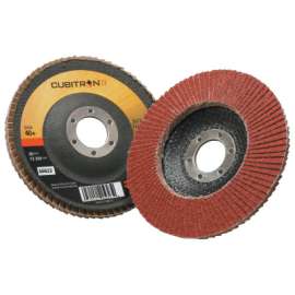 Cubitron II Flap Disc 967A, 4-1/2 in dia, 40 Grit, 7/8 in Arbor, 13,300 RPM, Type 29
