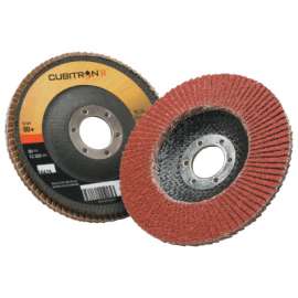 Cubitron II Flap Disc 967A, 4-1/2 in dia, 80 Grit, 7/8 in Arbor, 13,300 RPM, Type 29