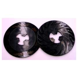 Disc Pad Face Plates, 7 in Dia, Hard, Black