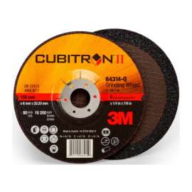 Cubitron II Depressed Center Grinding Wheel, Precision Shaped Ceramic, 5 in dia, 7/8 in Arbor, 36 grit