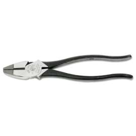 Lineman's High-Leverage Pliers, New England Nose, 9 1/4 in Length, 23/32 in Cut, Plain Handle
