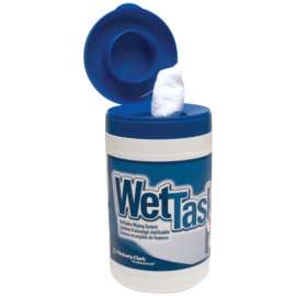 Kimtech Prep Wipes for the WetTask Wiping System, White, 12 in W x 6 in L, 55 Sheets/Roll, Free Canister, Meltblown