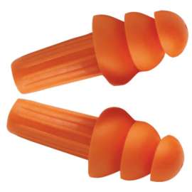 H20 Reusable Earplugs, TPE, Orange, Uncorded