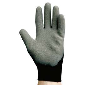KleenGuard G40 Latex Coated Gloves, 11/2X-Large, Black/Gray