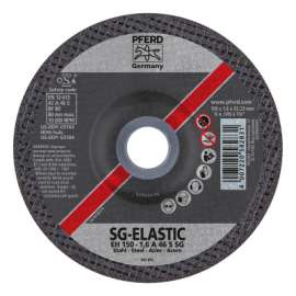 SGP-INOX Depressed Center SGP Cut-Off Wheel, 6 in dia, 0.045 in Thick, 7/8 in Arbor, 46 Grit