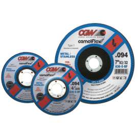 Thin Cut-Off Wheel, 6 in Dia, 3/32 in Thick, 7/8 in Arbor, 36 Grit Alum. Oxide
