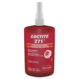 271 Threadlockers, High Strength, 250 mL, 1 in Thread, Red