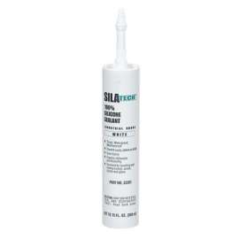 Silatech White RTV Silicone Adhesive Sealants, 300 mL Cartridge, White