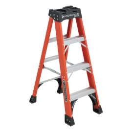 FS1400HD Series Fiberglass Stepladder, 4 ft x 19-7/8 in W, 375 lb Capacity