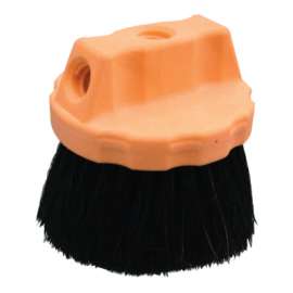 Round Window Brushes, Foam Plastic Block, 2 1/2 in Trim L, Black Horsehair
