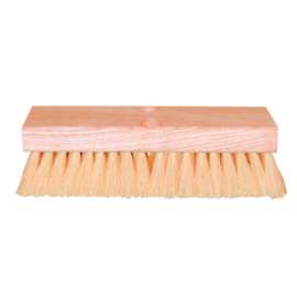 Deck Scrub Brushes, 12 in Hardwood Block, 2 in Trim L, White Tampico