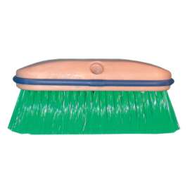 Vehicle Wash Brush, 14 in Foam Plstc Blk, 2-1/2 in Trim L, Green Flagged Nylon