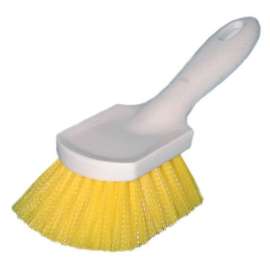 Utility Brushes, 8 1/2 in Block, 2 in Trim L, Clear Plastic