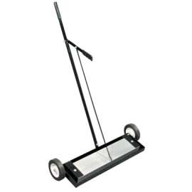 Magnetic Floor Sweeper, 3.75 lb Load Capacity, 42 in Handle, 16.5 in W, Push Type