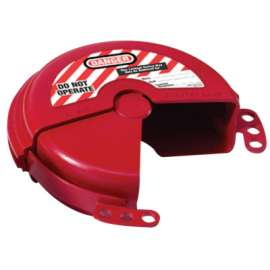 Rotating Gate Valve Lockout, 2 in to - 5 in dia Handle, Red