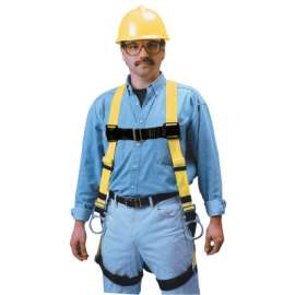 Non-Stretch Harness, Front and Side D-Rings, Mating Shoulder Straps, Tongue Buckle Leg Straps, XXL