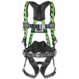 AirCore Full-Body Harness, Steel Stand-Up Back D-Ring, 2X/3X, Quick-Connect Straps, Blue