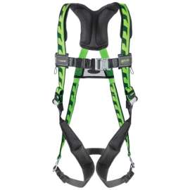 AirCore Full-Body Harness, Steel Side/Back D-Rings, 2X/3X, Quick-Connect Straps, Green