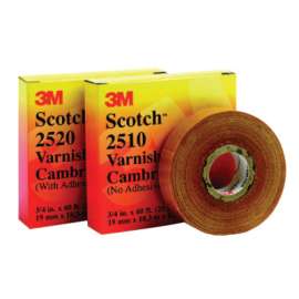 Scotch Varnished Cambric Tapes 2520, 36 yd x 3/4 in, Yellow
