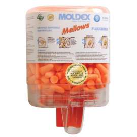 PlugStation® Earplug Dispenser, Disposable Plastic Bottle, Foam Earplugs, Bright Orange, Mellows®
