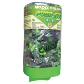 PlugStation® Earplug Dispenser, Disposable Plastic Bottle, Foam Earplugs, Bright Green, Pura-Fit®