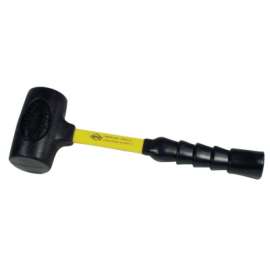 Power Drive Dead Blow Hammers, 1 lb Head, 12 1/2 in Handle, Yellow
