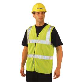 Class 2 Mesh Vests with 3M Scotchlite Reflective Tape, 2X-Large, Hi-Viz Orange