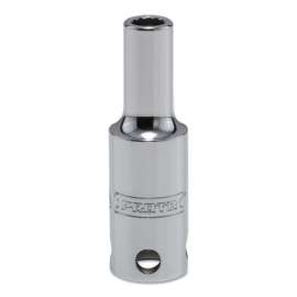 Tether-Ready Drive Deep Sockets, 3/8 in Drive, 6 mm, 2 1/8 in L, 12 Points