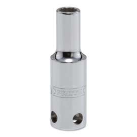 Tether-Ready Drive Deep Sockets, 3/8 in Drive, 7 mm, 2 1/8 in L, 12 Points